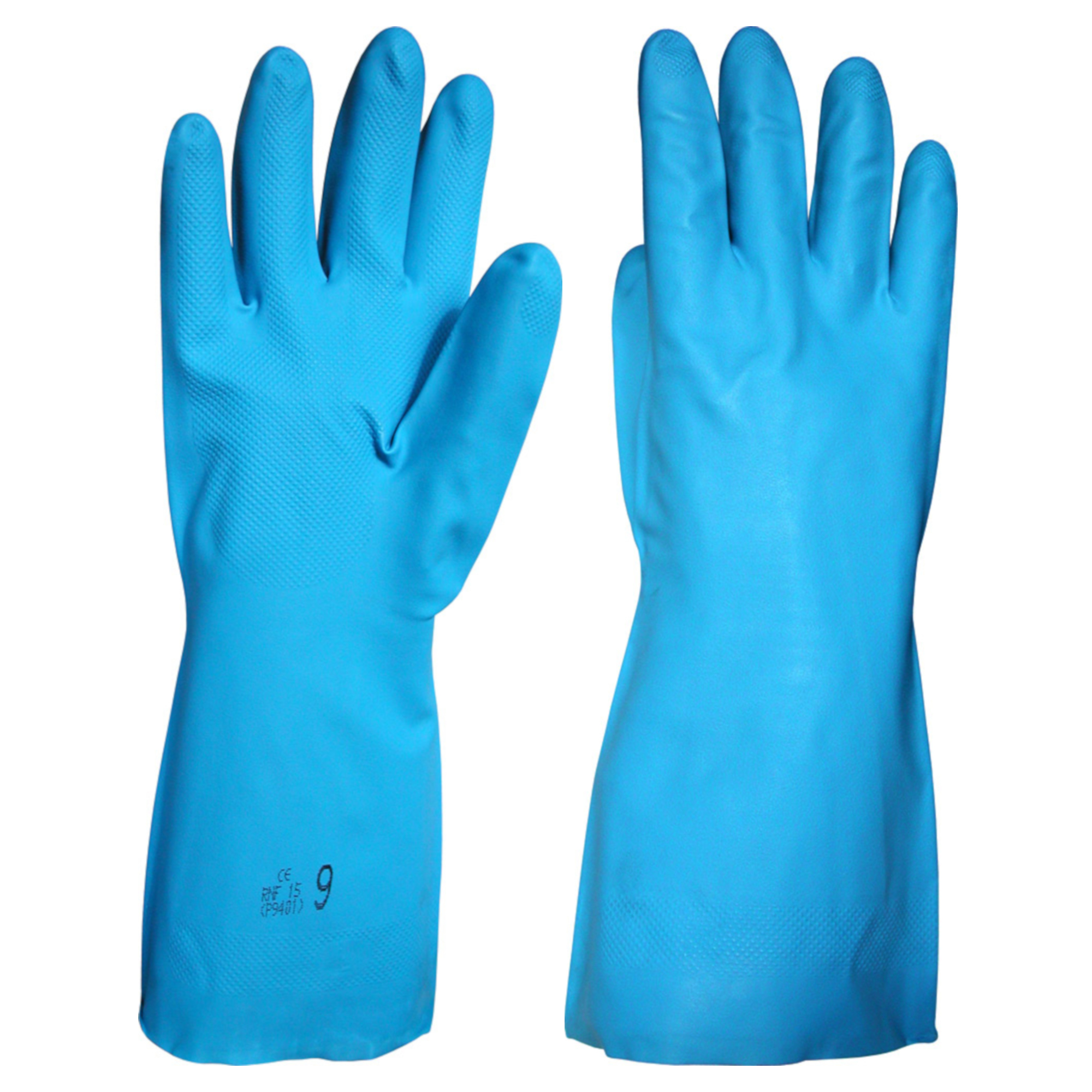 Rnf15 Premium Blue Nitrile Flocked Lined Glove