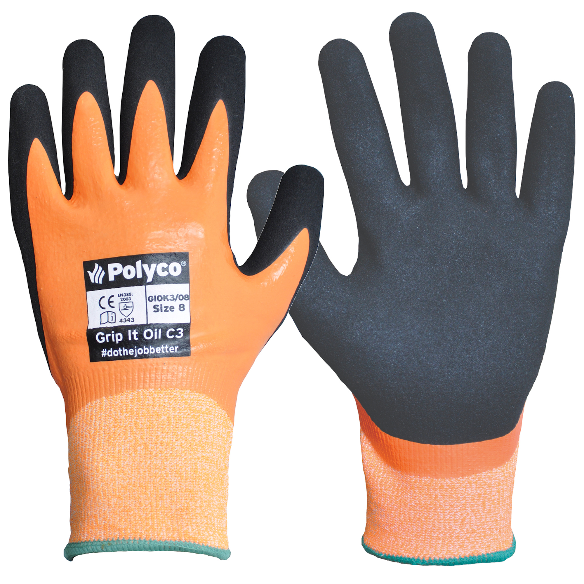 Grip It® Oil C3 Cut Resistant Dual Nitrile Coated Glove