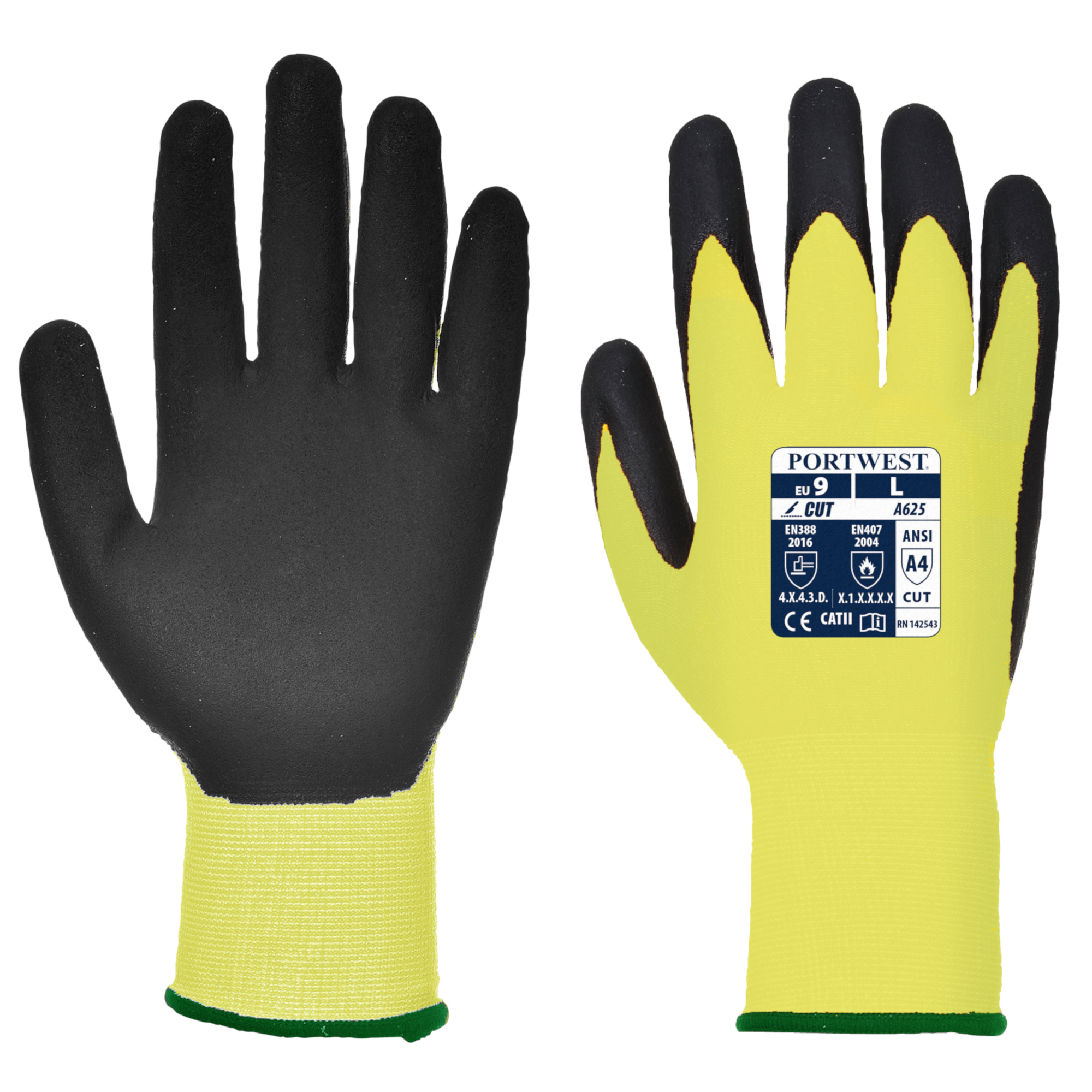 Portwest A625 Vis-Tex PU Palm Cut Level D Glove