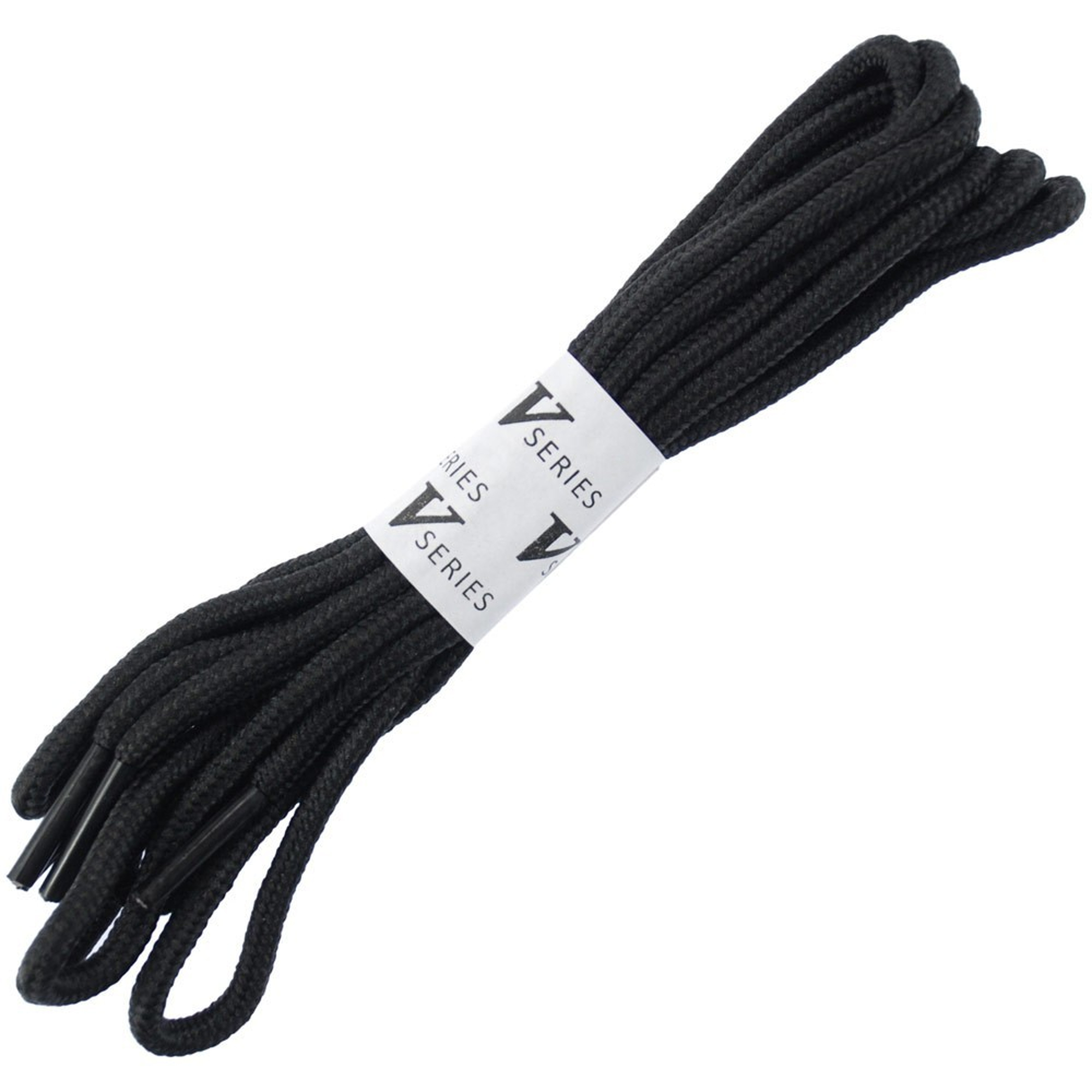 V12 VLBL140 Black Boot Laces - 140cm [Pair]