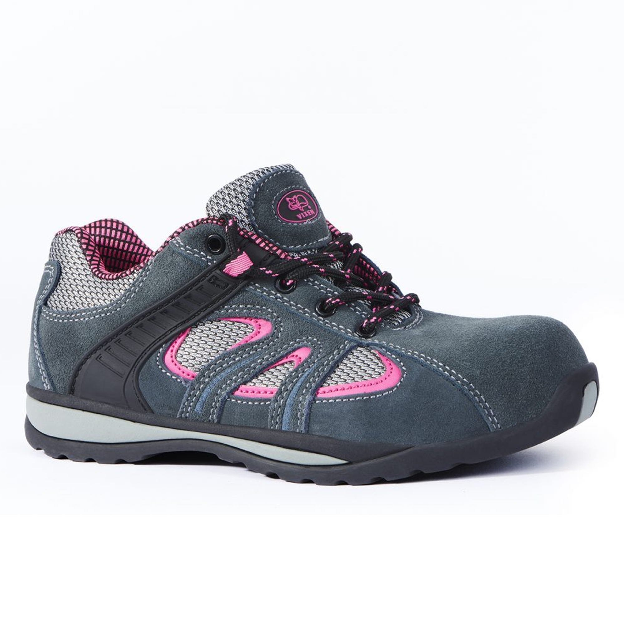 Vixen VX870 Lily Grey/Pink Ladies Safety Trainer